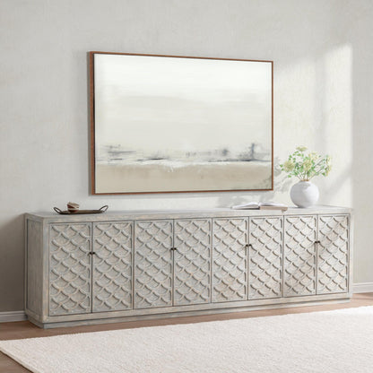 Blue Washed Reclaimed Pine Buffets & Cabinet Malibu Eight-Door Cabinet Collection
