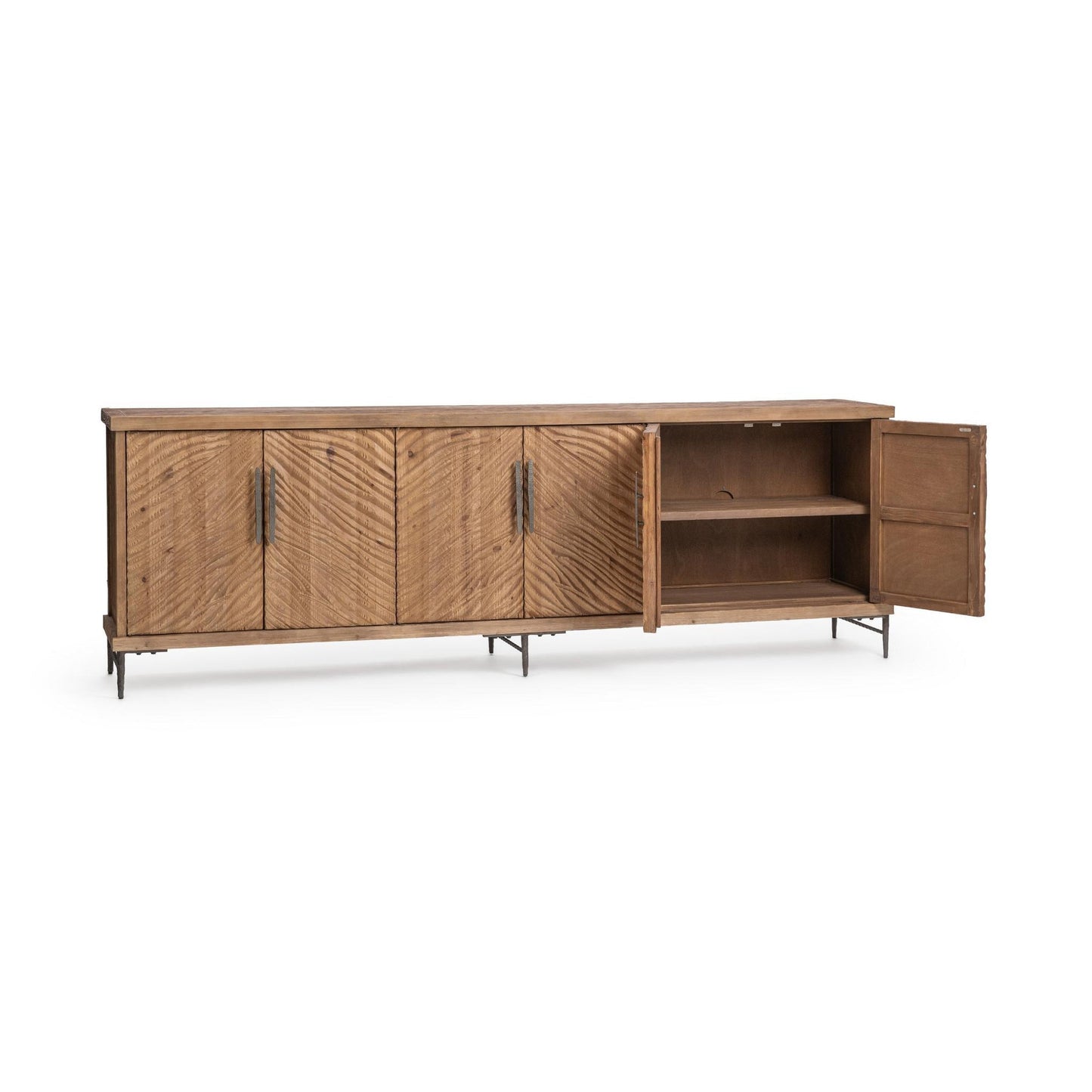 Sandy Cove Reclaimed Pine Buffets & Cabinet Edison Six-Door Cabinet Collection