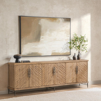 Sandy Cove Reclaimed Pine Buffets & Cabinet Edison Six-Door Cabinet Collection