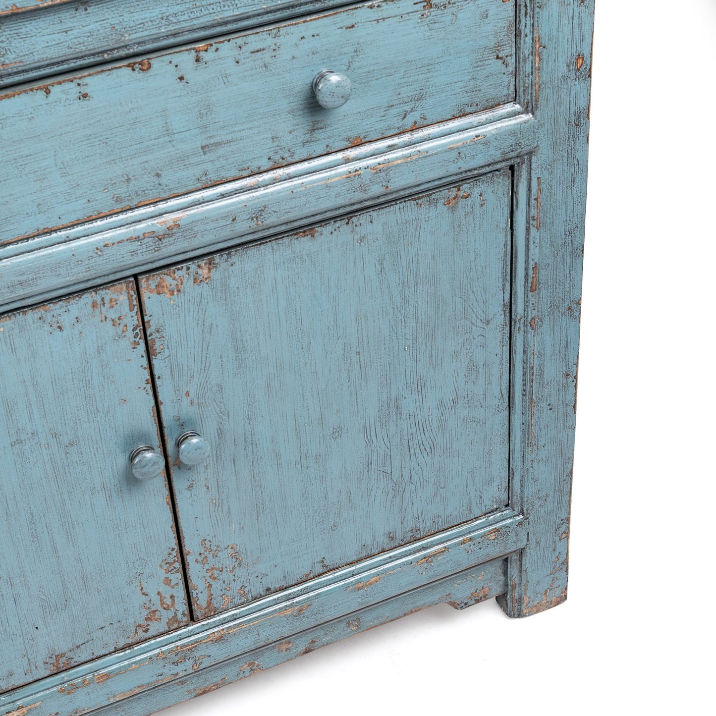 Harbor Blue Reclaimed Pine Buffets & Cabinet Winford Three-Drawer Six-Door Cabinet Collection