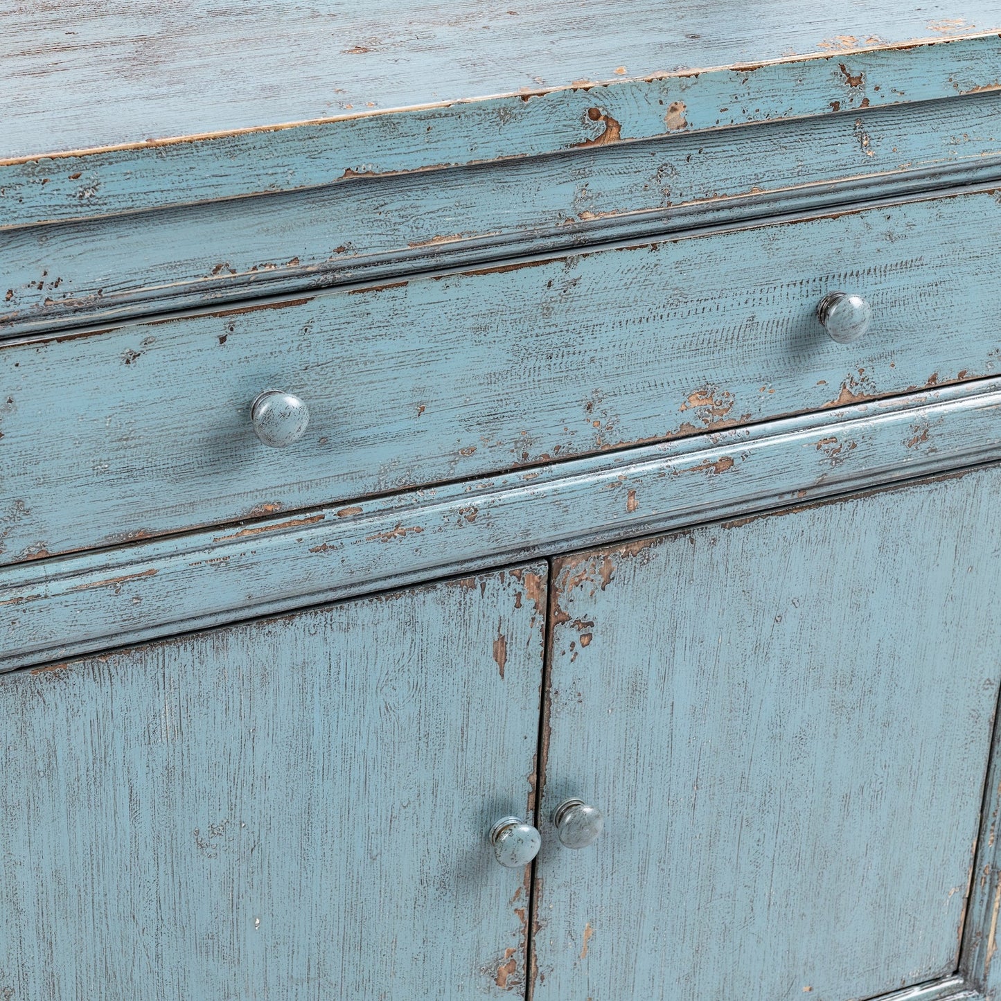 Harbor Blue Reclaimed Pine Buffets & Cabinet Winford Three-Drawer Six-Door Cabinet Collection