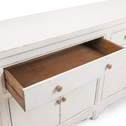 Coastal Cream Reclaimed Pine Buffets & Cabinet Winford Three-Drawer Six-Door Cabinet Collection