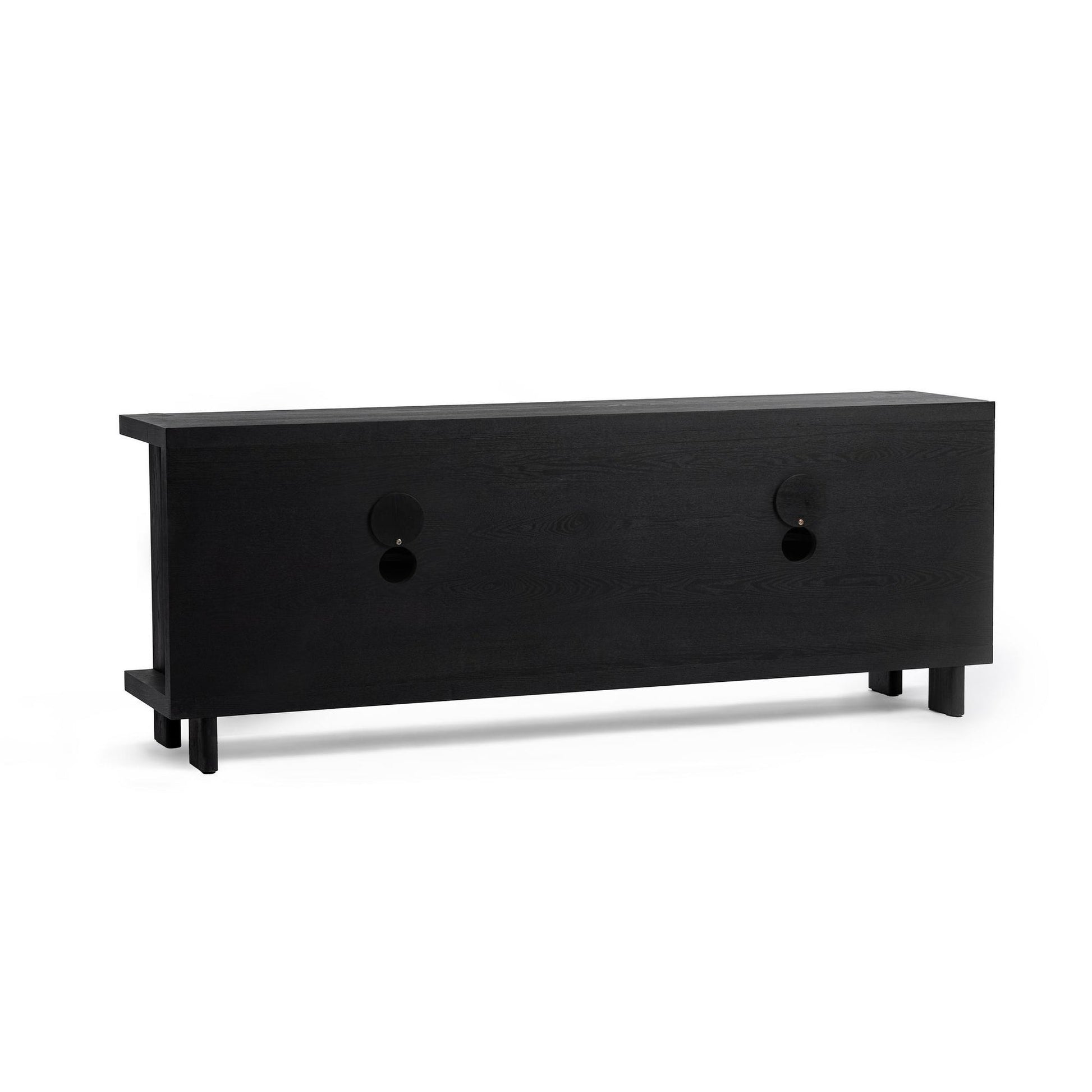 Shoreline Noir Elm Wood Buffets & Cabinet Ellison Four-Door Cabinet Collection