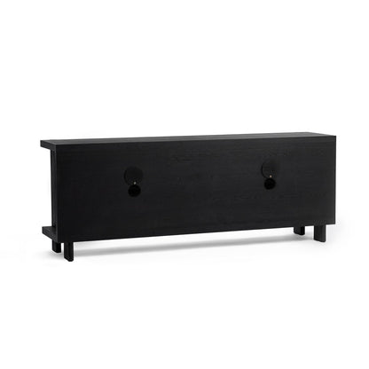 Shoreline Noir Elm Wood Buffets & Cabinet Ellison Four-Door Cabinet Collection