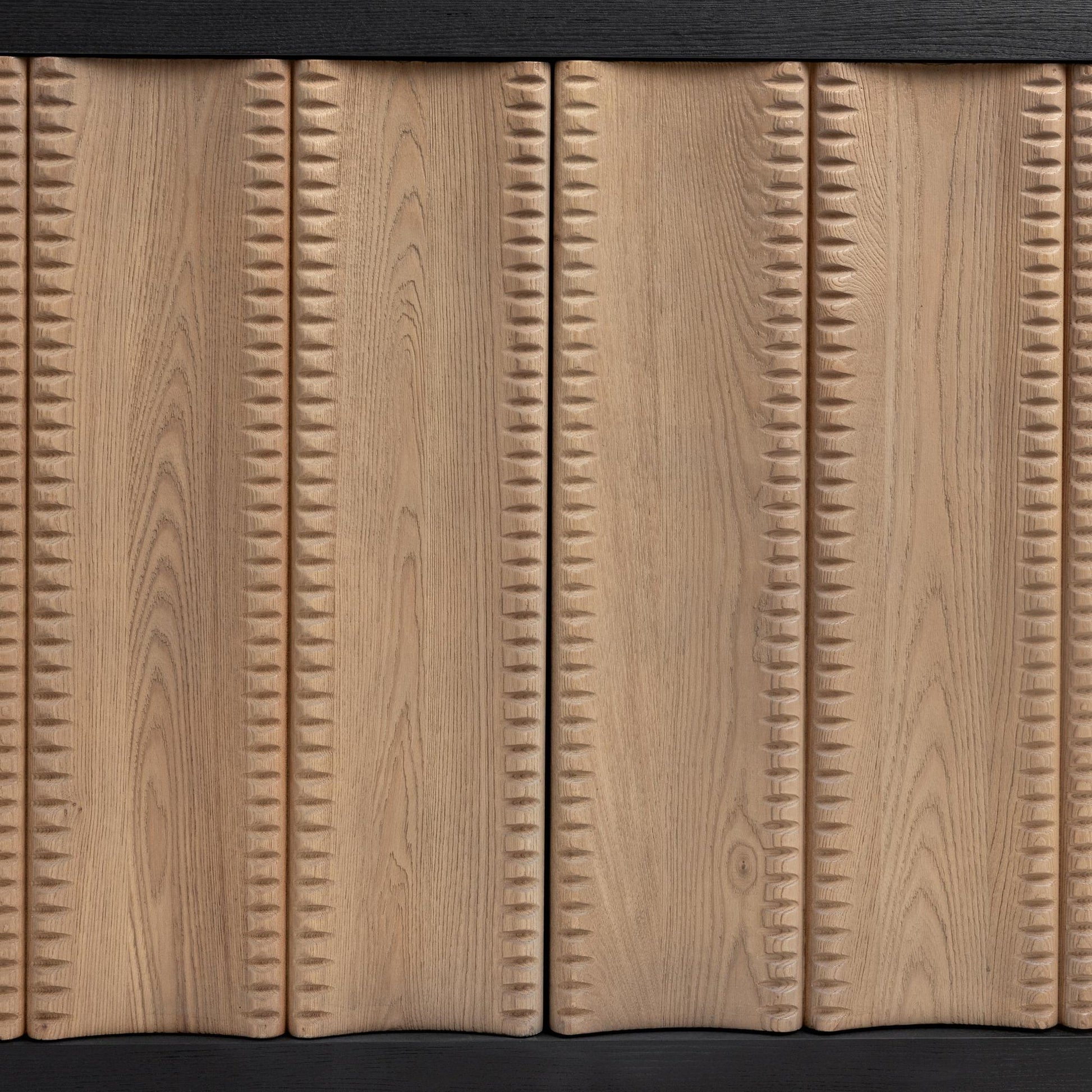 Shoreline Noir Elm Wood Buffets & Cabinet Ellison Four-Door Cabinet Collection