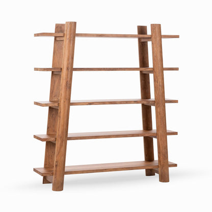 Golden Wheat Acacia Wood Bookcase Pomona Bookshelf Collection