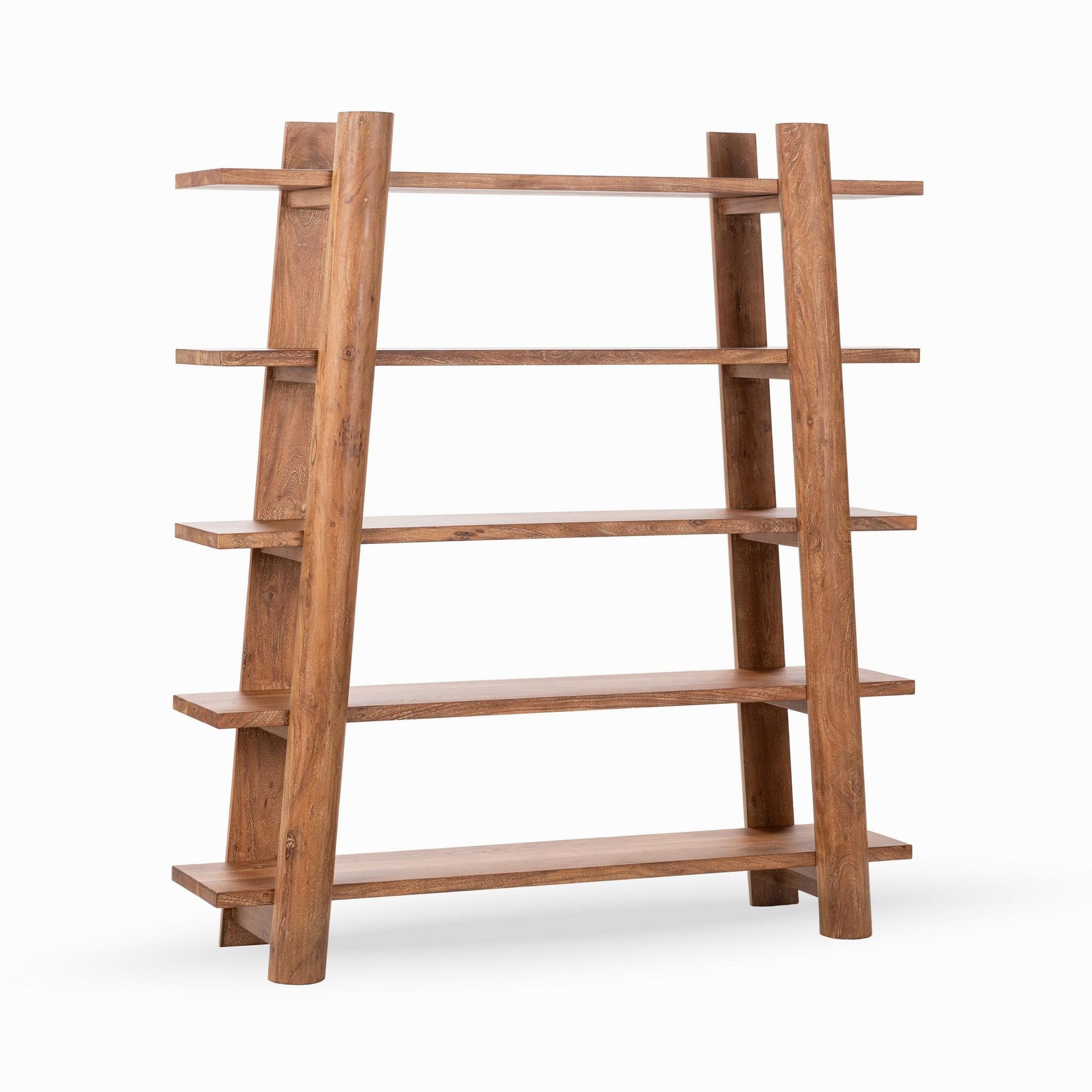 Golden Wheat Acacia Wood Bookcase Pomona Bookshelf Collection