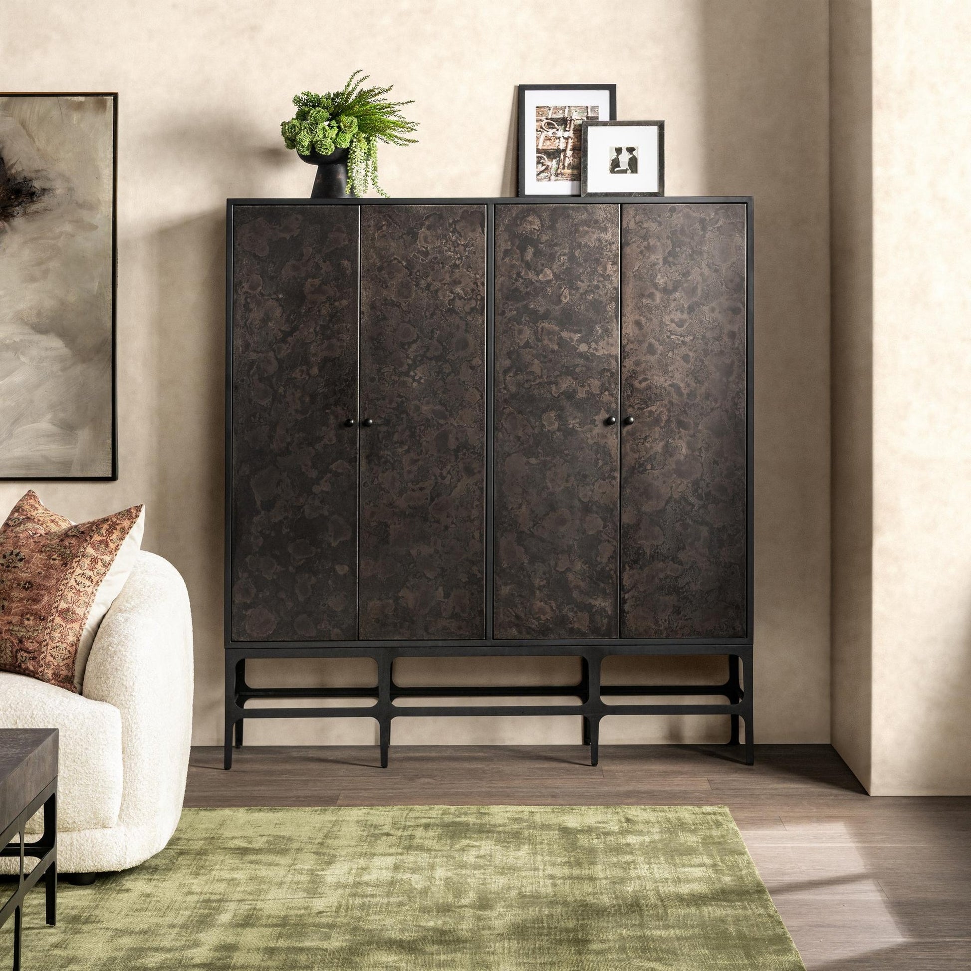 Rust Noir Iron Tall Cabinet Amilio Tall Cabinet Collection