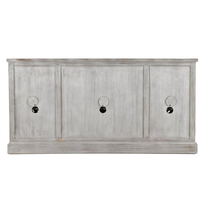 Vintage Gray Mango Wood Buffets & Cabinet Harmony Four-Door Cabinet Collection