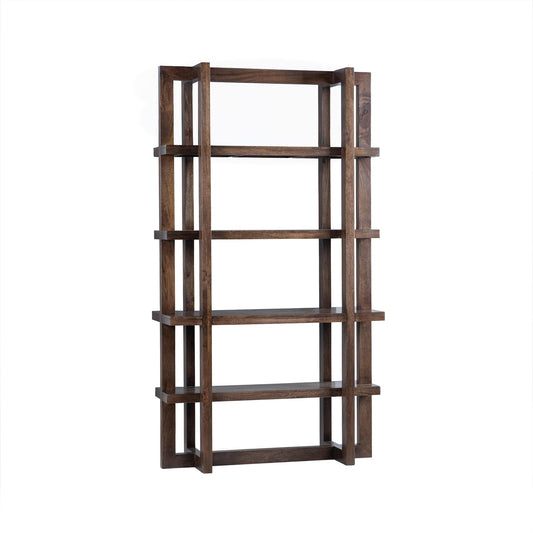 Bark Brown Mango Wood Bookcase Sydney Bookcase Collection