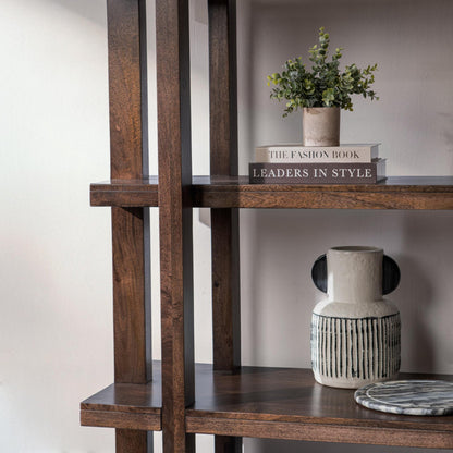 Bark Brown Mango Wood Bookcase Sydney Bookcase Collection
