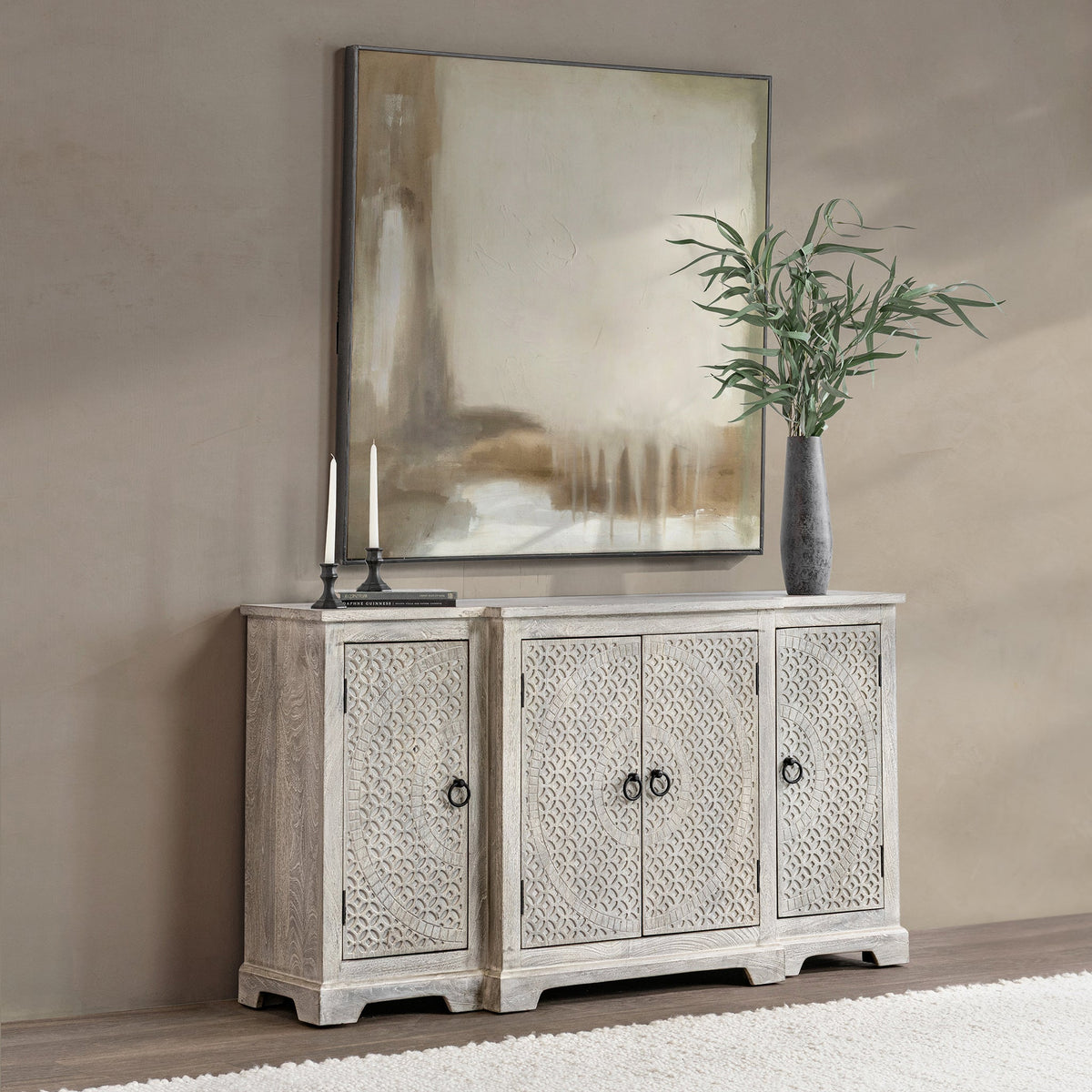 Elevated Mango Wood Cabinet