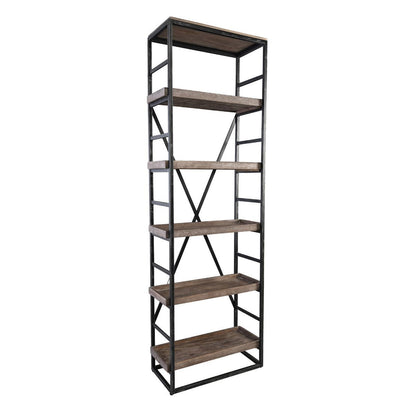 Olive Brown Mango Wood Bookcase Evan Bookshelf Collection