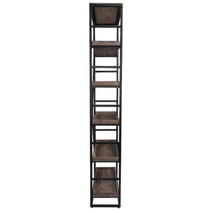 Olive Brown Mango Wood Bookcase Evan Bookshelf Collection