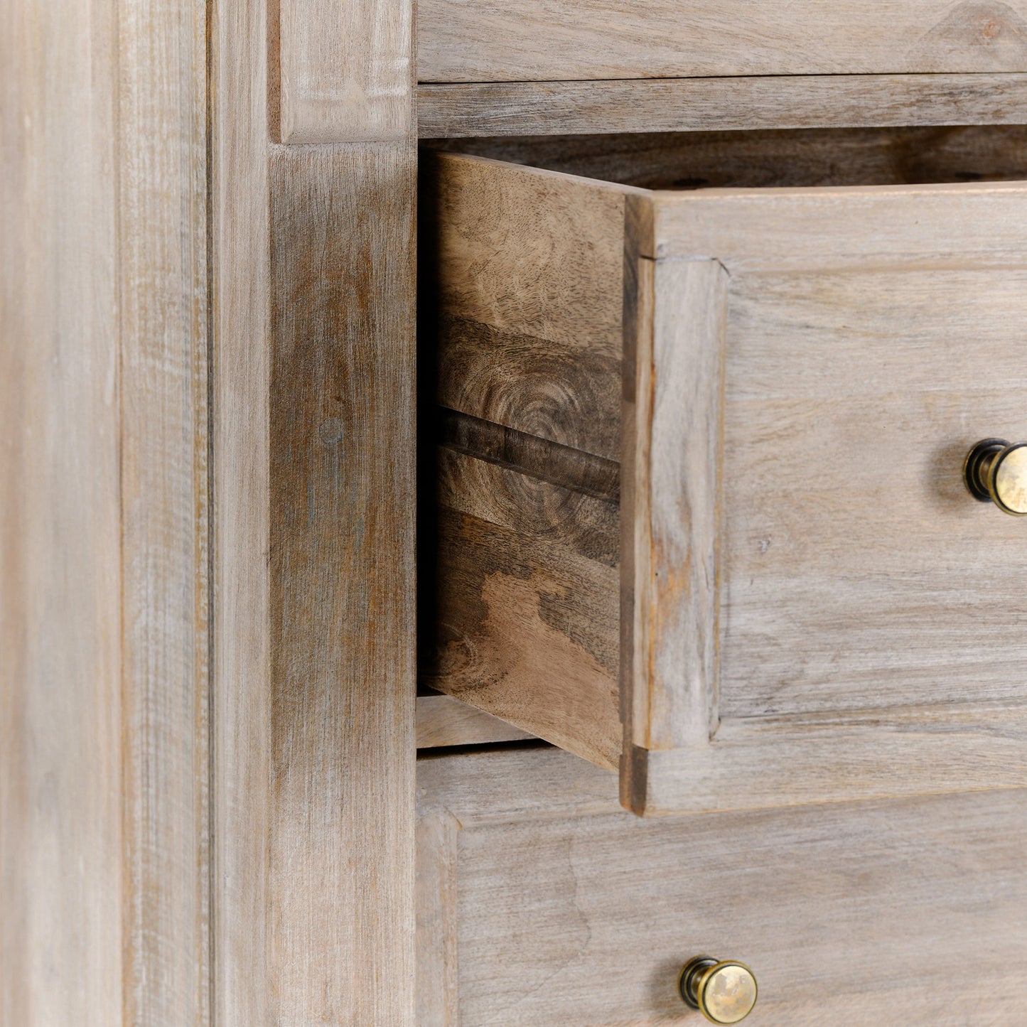 Natural Cream Wash Mango Wood Chest Adelaide Six-Drawer Chest Collection