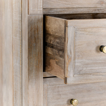 Natural Cream Wash Mango Wood Chest Adelaide Six-Drawer Chest Collection
