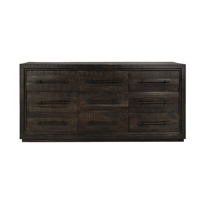 Espresso Mango Wood Dresser Magdalena Nine-Drawer Dresser Collection