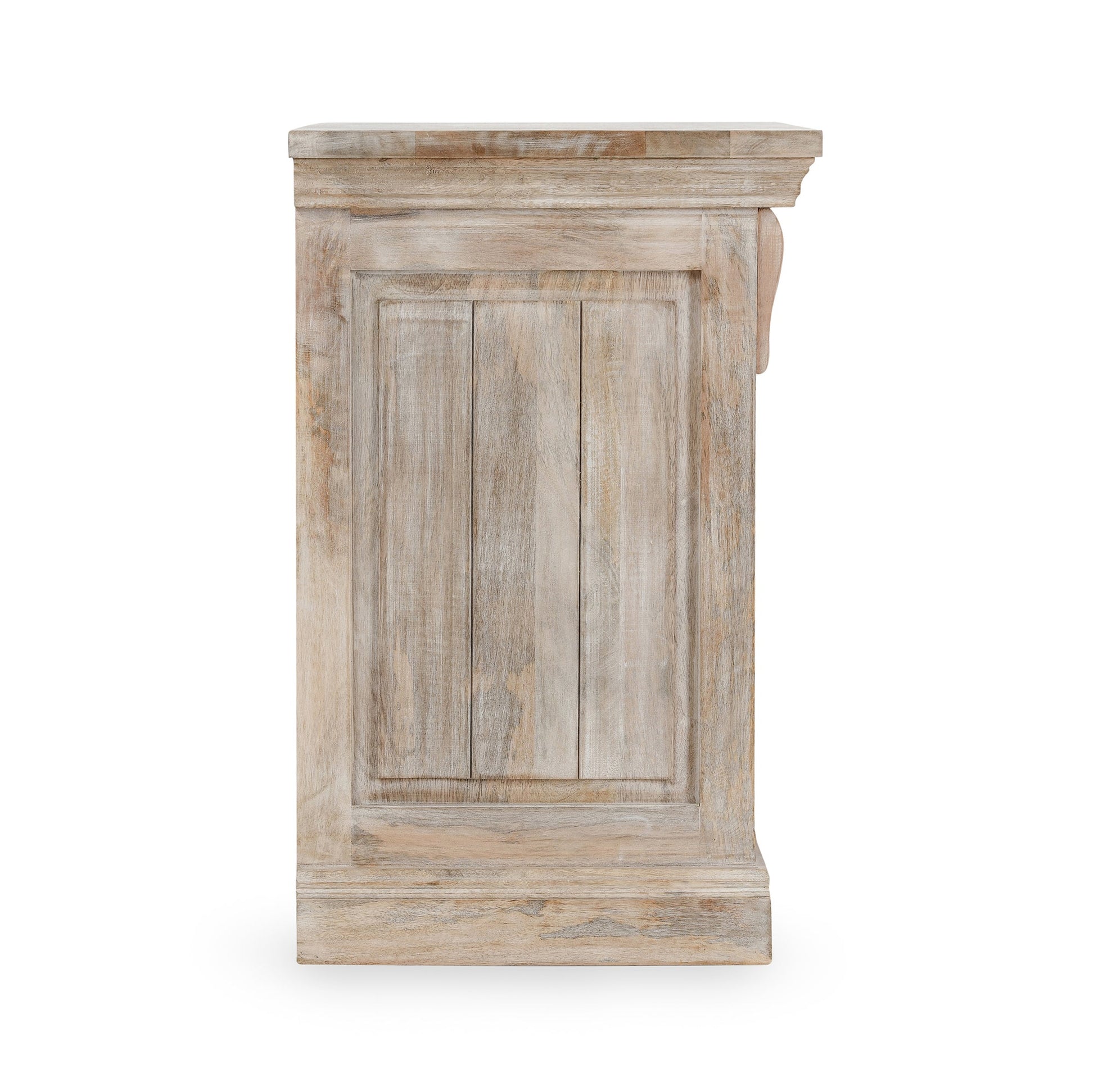 Natural Cream Wash Mango Wood Nightstand Adelaide Three-Drawer Nightstand Collection