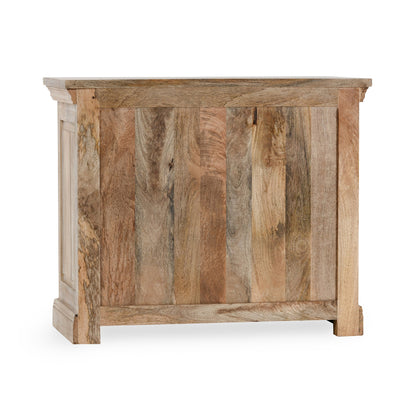 Natural Cream Wash Mango Wood Nightstand Adelaide Three-Drawer Nightstand Collection