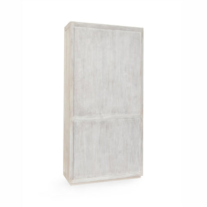 Coastal White Oak Wood Display Cabinet Bradley Display Cabinet Collection