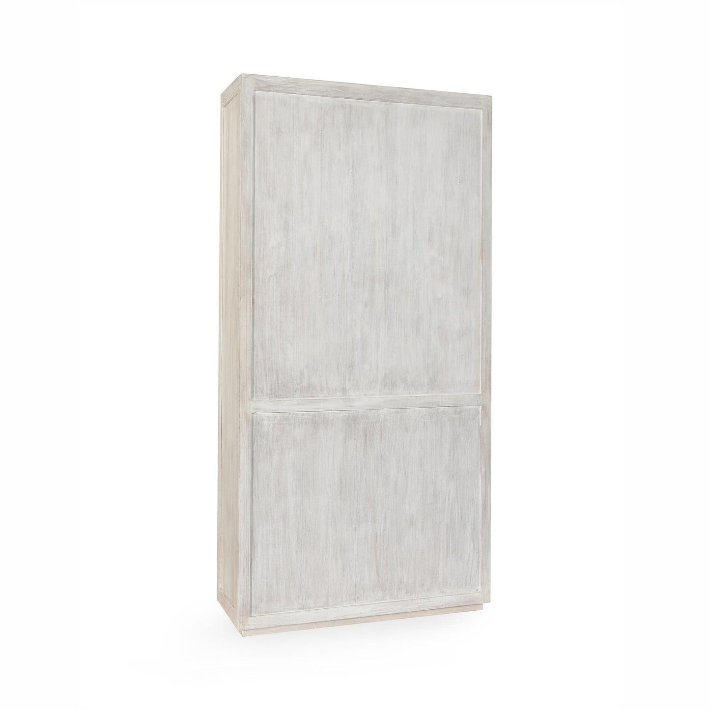 Coastal White Oak Wood Display Cabinet Bradley Display Cabinet Collection