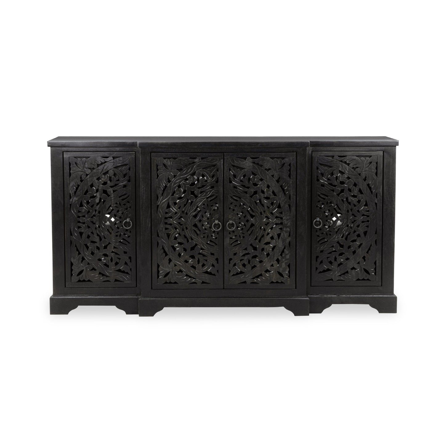 Harvest Walnut Mango Wood Buffets & Cabinet Harmony Four-Door Cabinet Collection