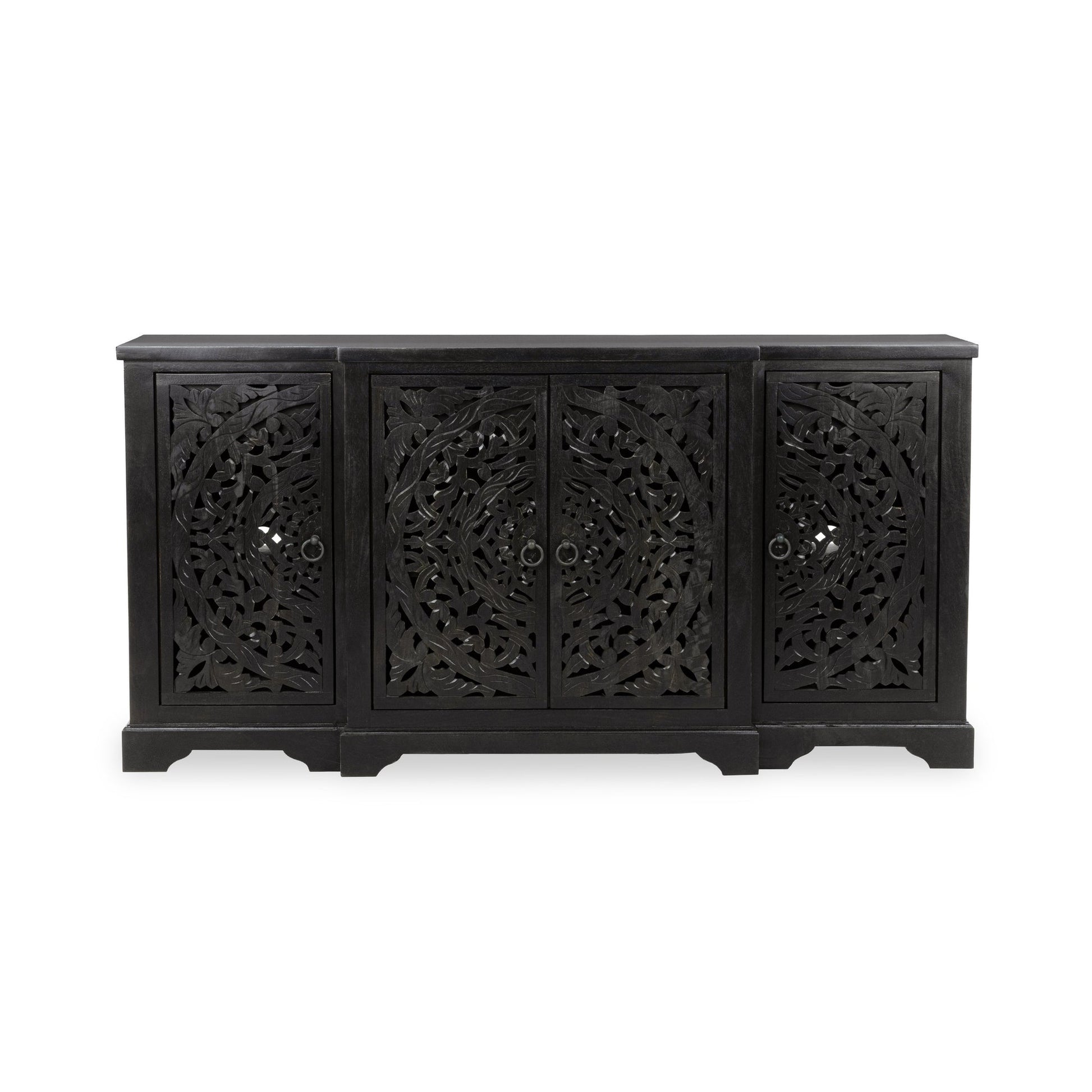 Harvest Walnut Mango Wood Buffets & Cabinet Harmony Four-Door Cabinet Collection
