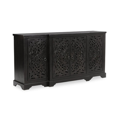 Harvest Walnut Mango Wood Buffets & Cabinet Harmony Four-Door Cabinet Collection