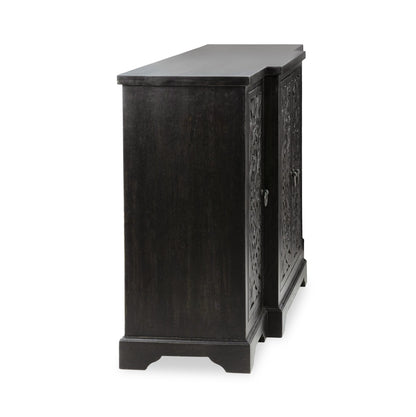 Harvest Walnut Mango Wood Buffets & Cabinet Harmony Four-Door Cabinet Collection