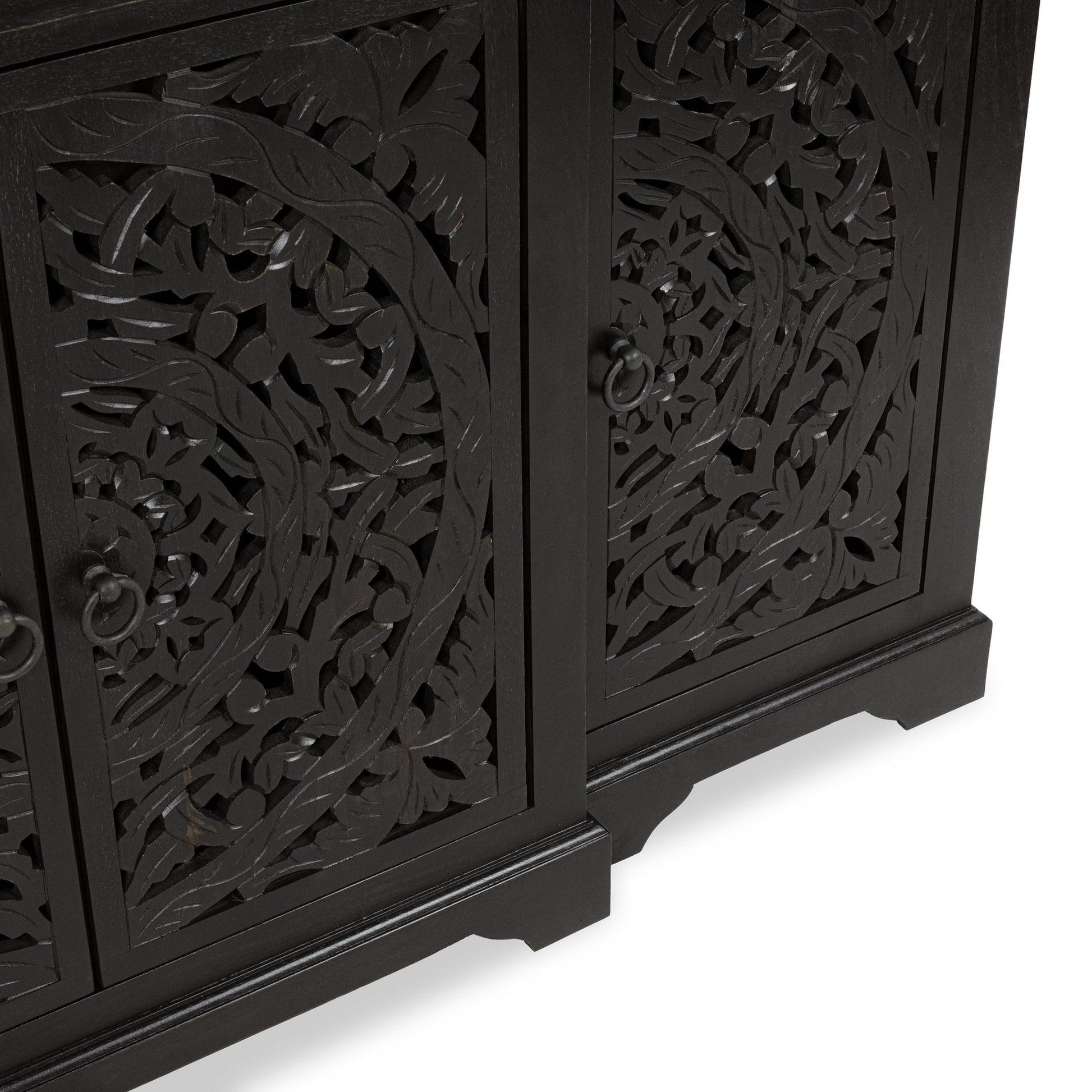 Harvest Walnut Mango Wood Buffets & Cabinet Harmony Four-Door Cabinet Collection