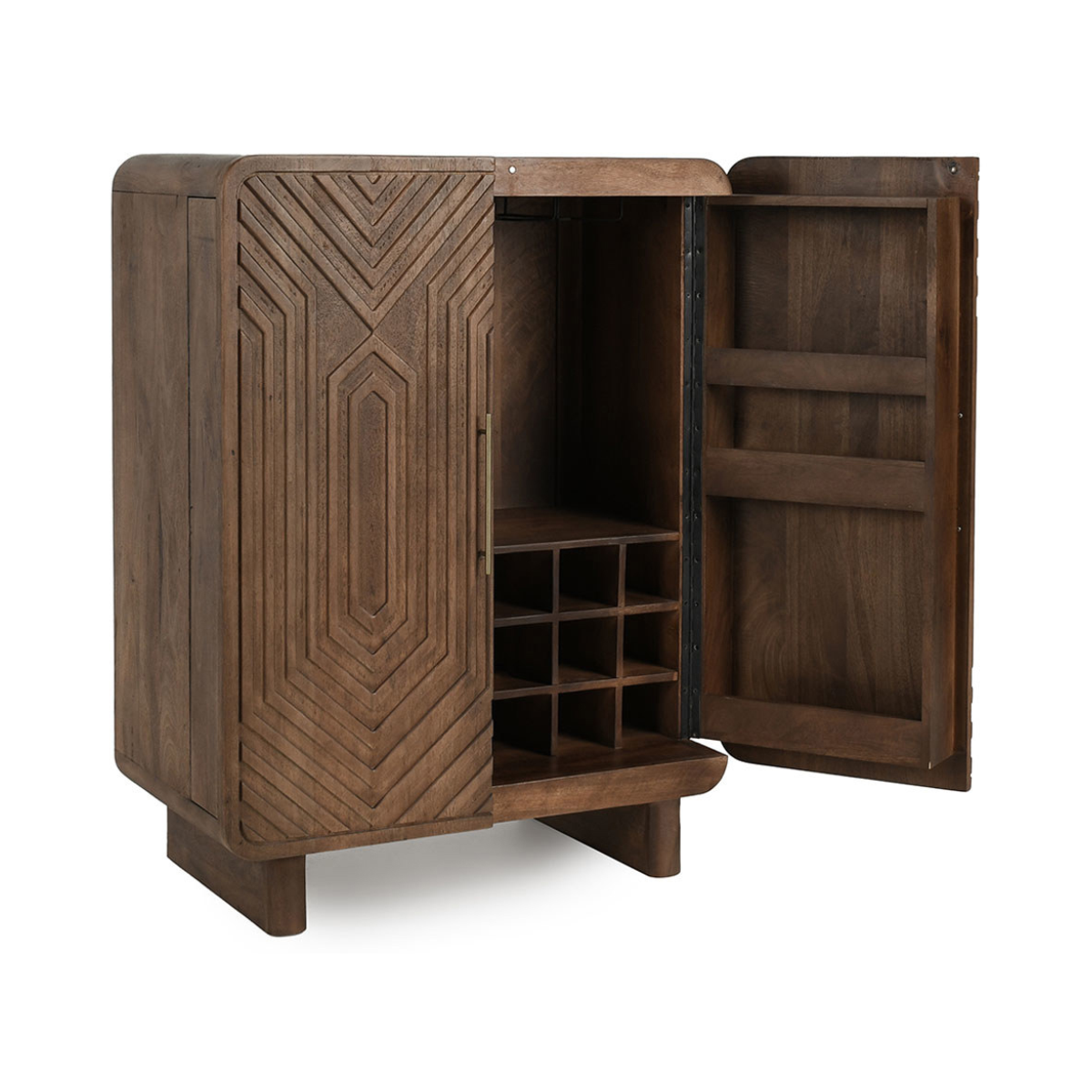 Artisan Brown Mango Wood Bar & Wine Storage Holmes Bar Cabinet Collection