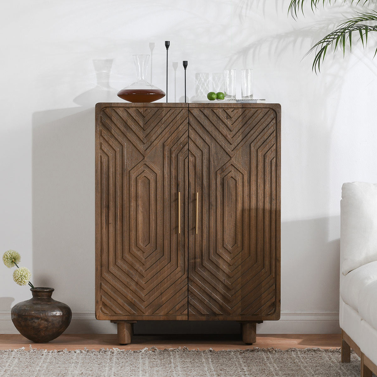 Artisan Brown Mango Wood Bar & Wine Storage Holmes Bar Cabinet Collection