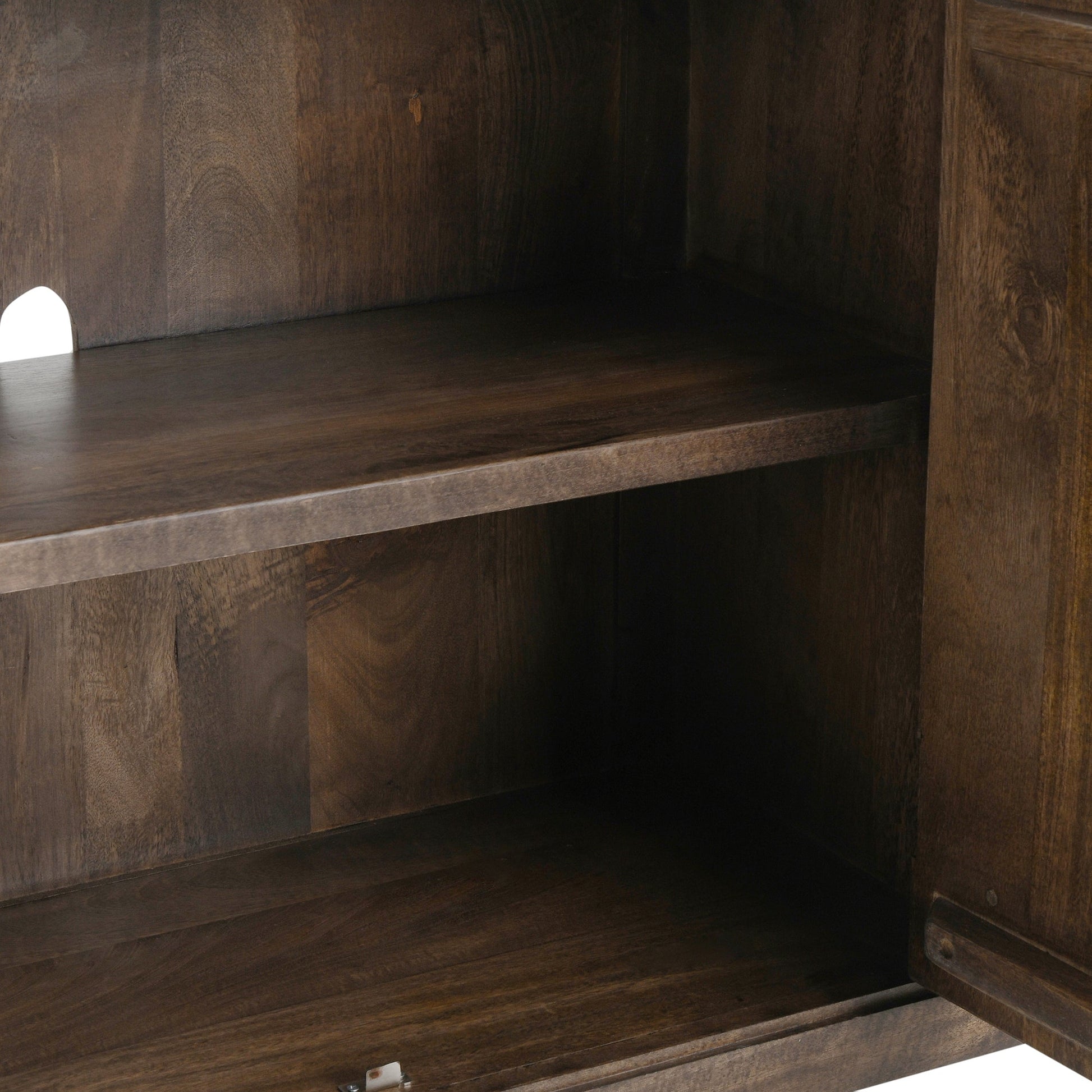 Bark Brown Mango Wood Buffets & Cabinet Norwood Four-Door Buffet Collection