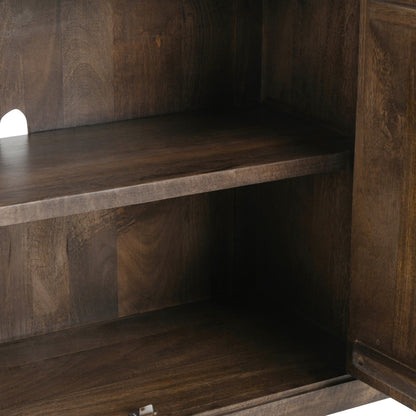 Bark Brown Mango Wood Buffets & Cabinet Norwood Four-Door Buffet Collection