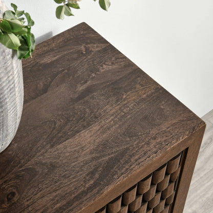Bark Brown Mango Wood Buffets & Cabinet Norwood Four-Door Buffet Collection