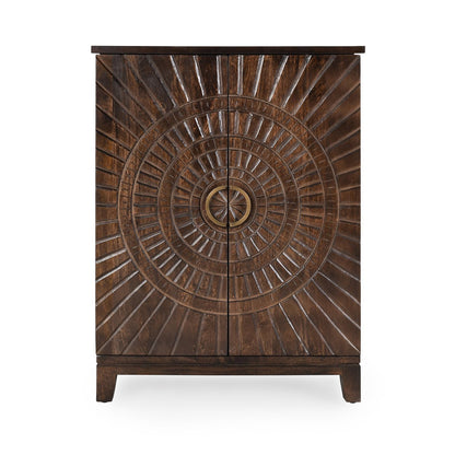Bark Brown Mango Wood Bar & Wine Storage Vivienne Bar Cabinet Collection