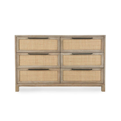 Meadow Taupe Mango Wood Dresser Jensen Six-Drawer Dresser Collection