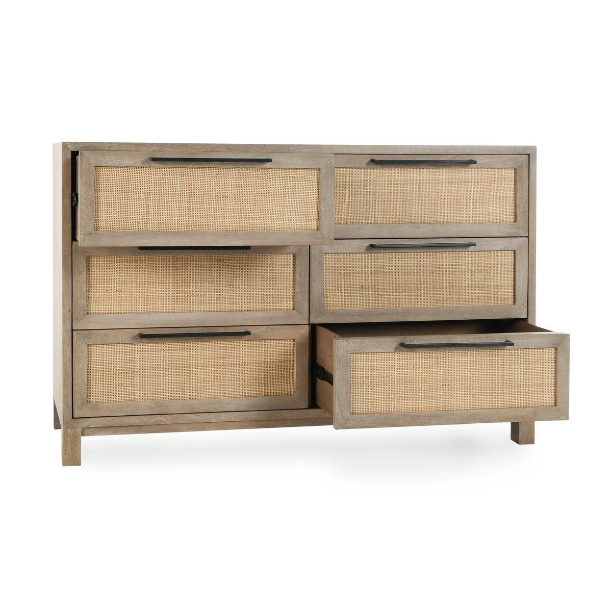 Meadow Taupe Mango Wood Dresser Jensen Six-Drawer Dresser Collection