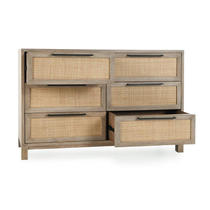 Meadow Taupe Mango Wood Dresser Jensen Six-Drawer Dresser Collection