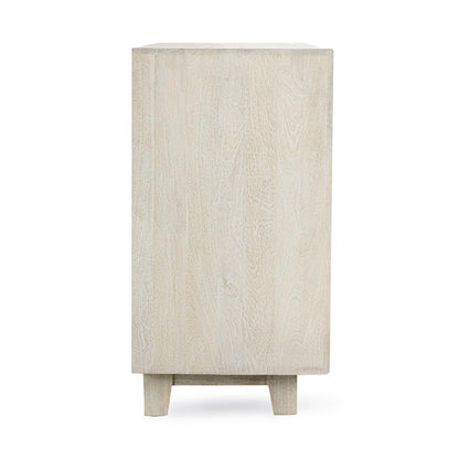 Seashell White Mango Wood Dresser Reece Six-Drawer Dresser Collection