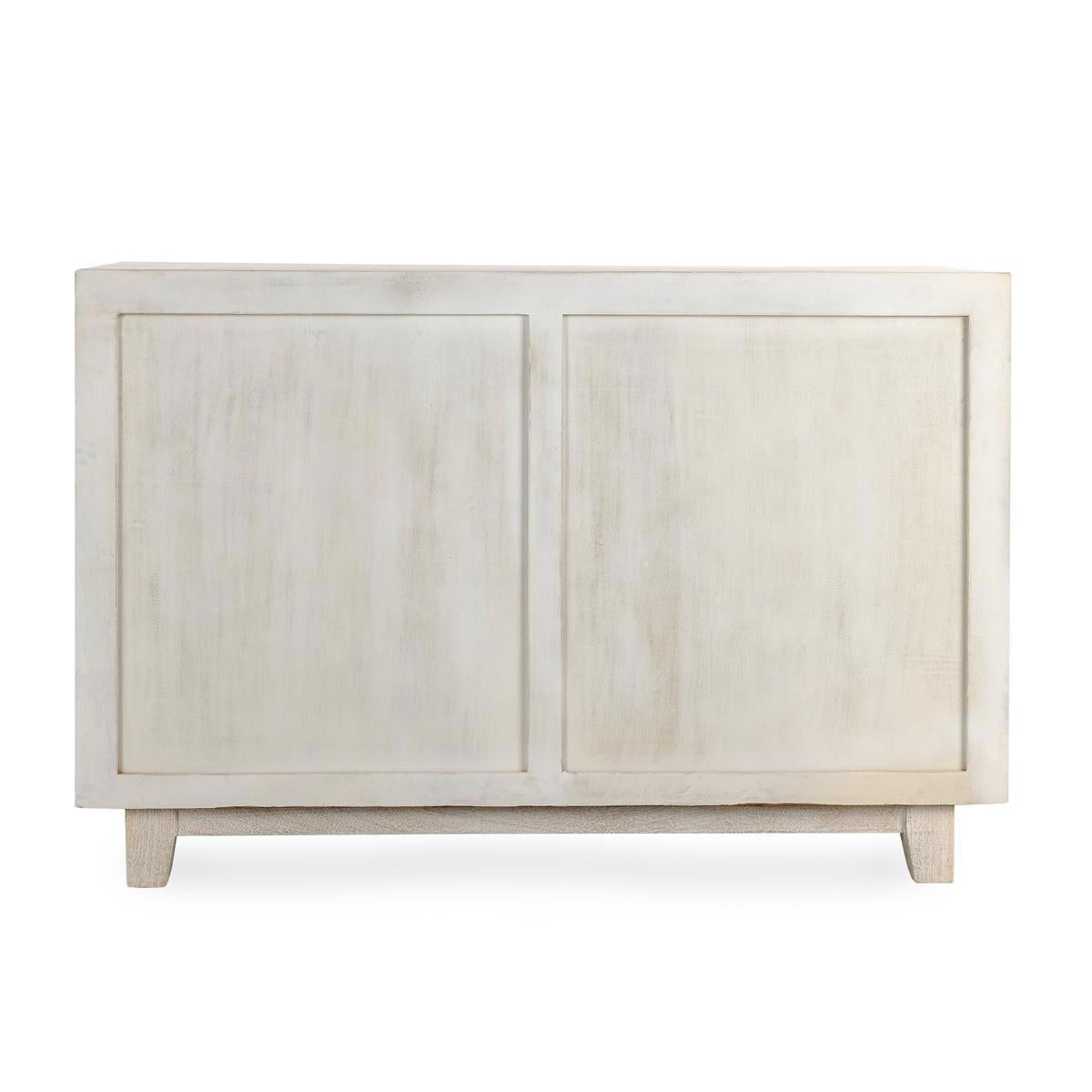 Seashell White Mango Wood Dresser Reece Six-Drawer Dresser Collection
