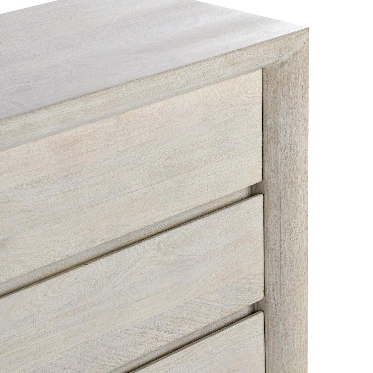 Seashell White Mango Wood Dresser Reece Six-Drawer Dresser Collection