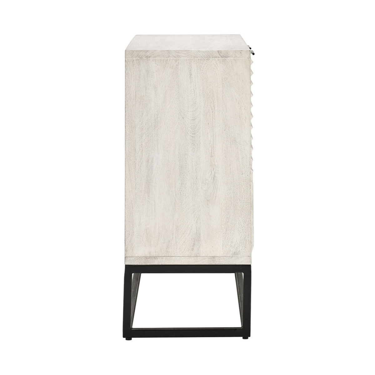 Coastal White Mango Wood Buffets & Cabinet Flint Two-Door Cabinet Collection