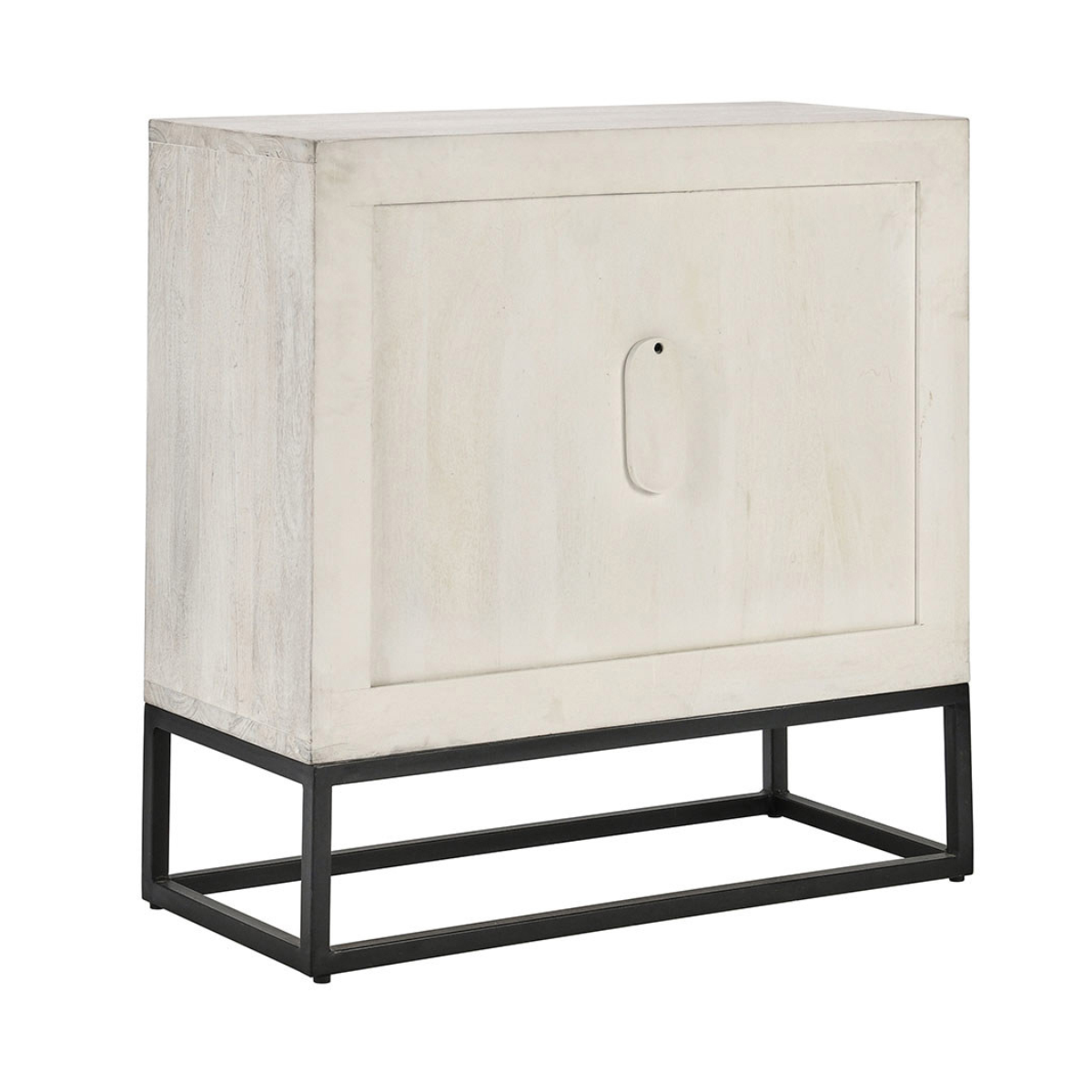 Coastal White Mango Wood Buffets & Cabinet Flint Two-Door Cabinet Collection
