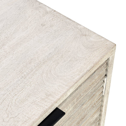Coastal White Mango Wood Buffets & Cabinet Flint Four-Door Cabinet Collection
