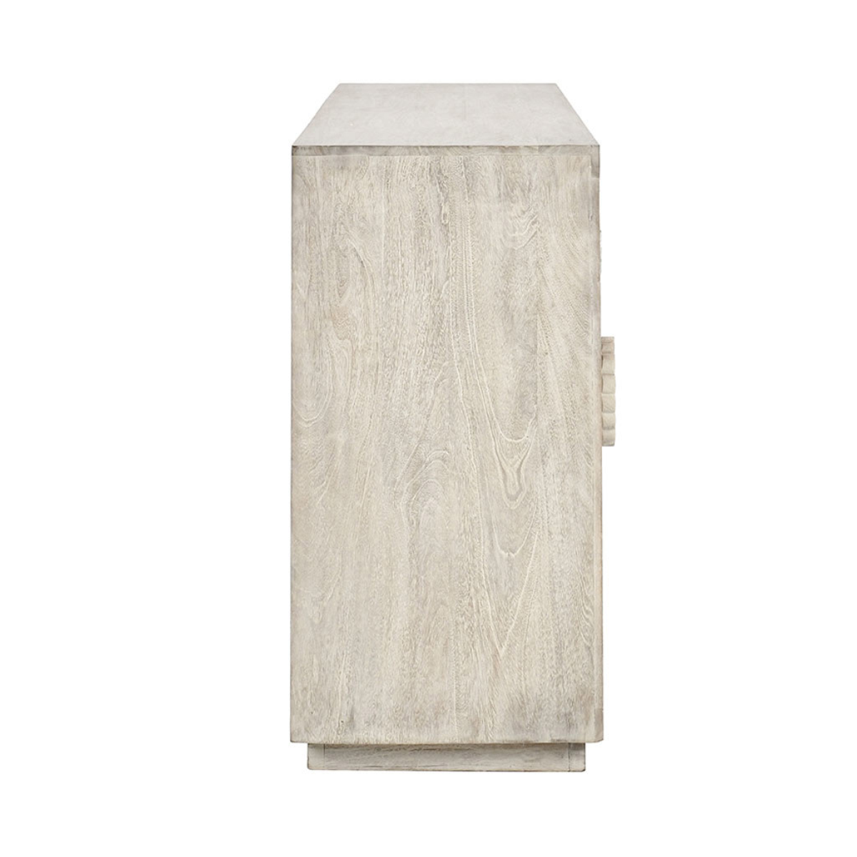 Coastal White Mango Wood Buffets & Cabinet Apollo Four-Door Cabinet Collection