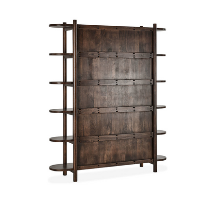 Bark Brown Mango Wood Bookcase Redford Bookcase Collection