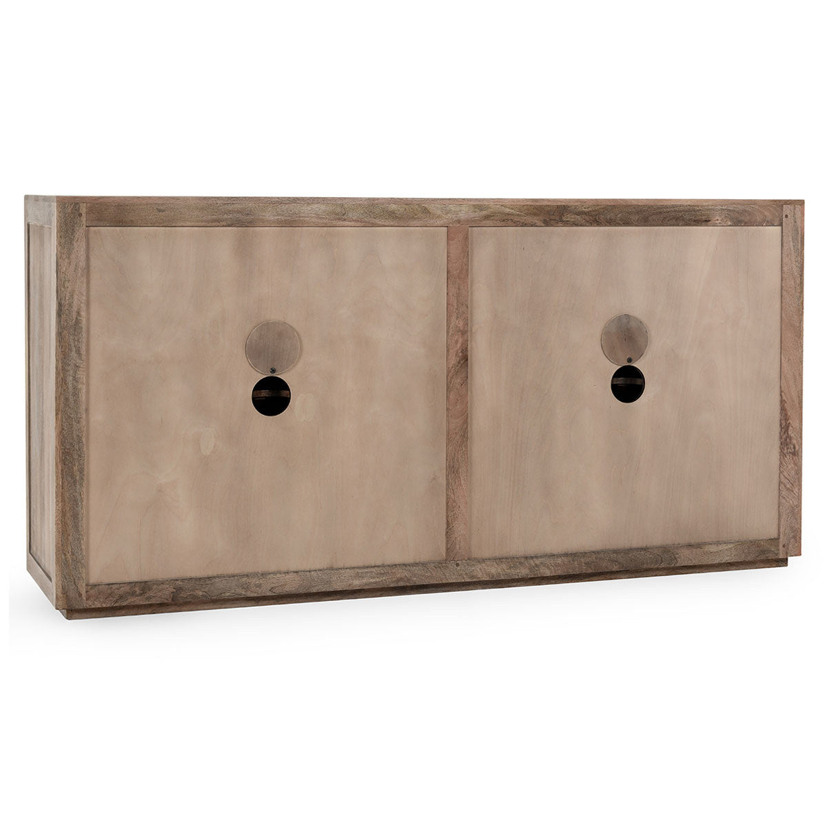 Meadow Taupe Mango Wood Buffets & Cabinet Jensen Four-Door Cabinet Collection
