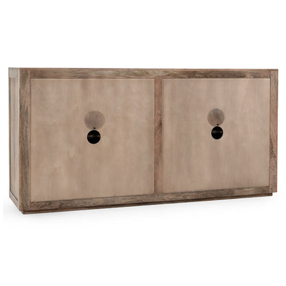Meadow Taupe Mango Wood Buffets & Cabinet Jensen Four-Door Cabinet Collection