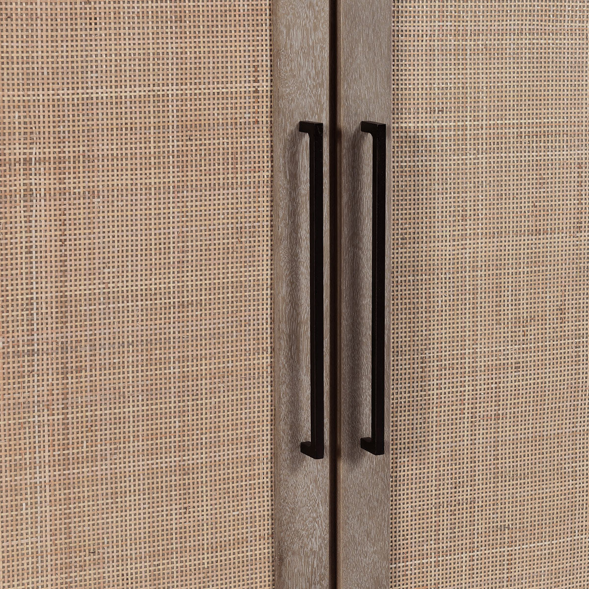 Meadow Taupe Mango Wood Buffets & Cabinet Jensen Four-Door Cabinet Collection